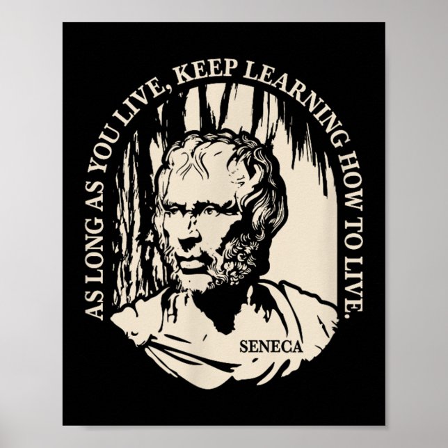Affiche Citation Seneca Motivationnelle Sur La Vie Et L'Ap (Devant)