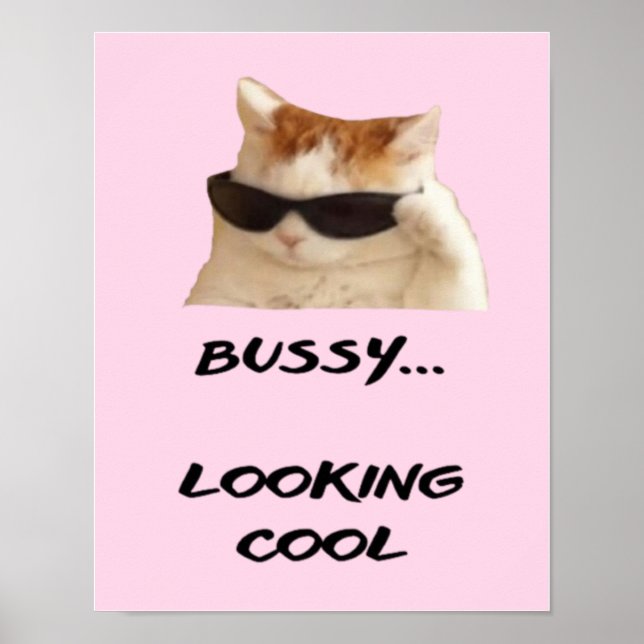 Affiche Citation simple rose pour Amoureux de les chats (Devant)