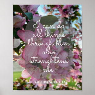 Affiche Citation Spirituelle Inspirationnelle avec Fleurs