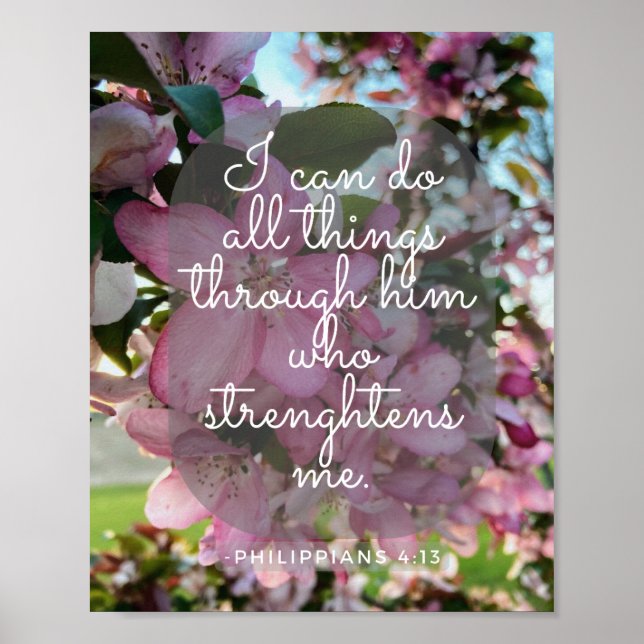 Affiche Citation Spirituelle Inspirationnelle avec Fleurs  (Devant)