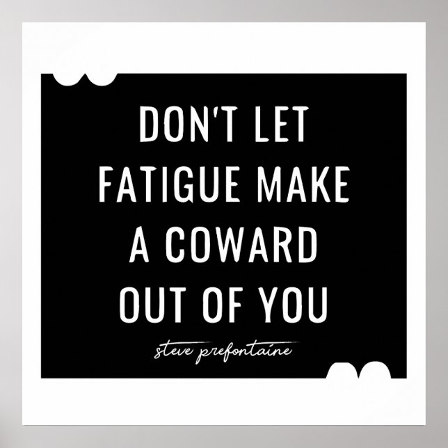 Affiche Citation Steve Prefontaine (Devant)