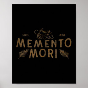 Affiche Citation stoïque _ Amor Fati _ Memento Mori _ Boho