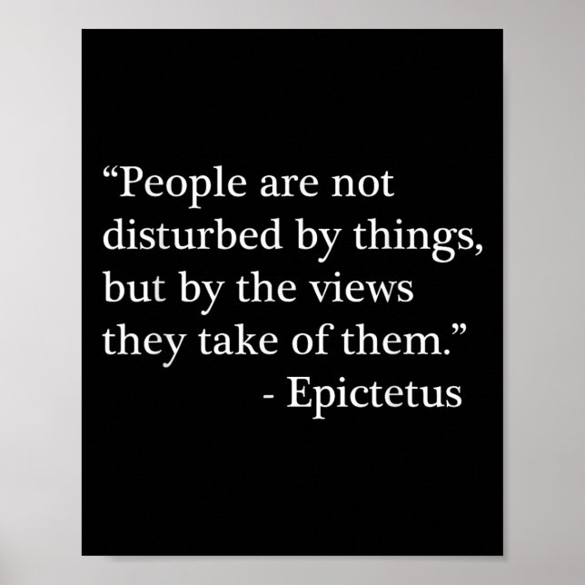 Affiche Citation stoïque De Epictetus Philosophique Vue De (Devant)