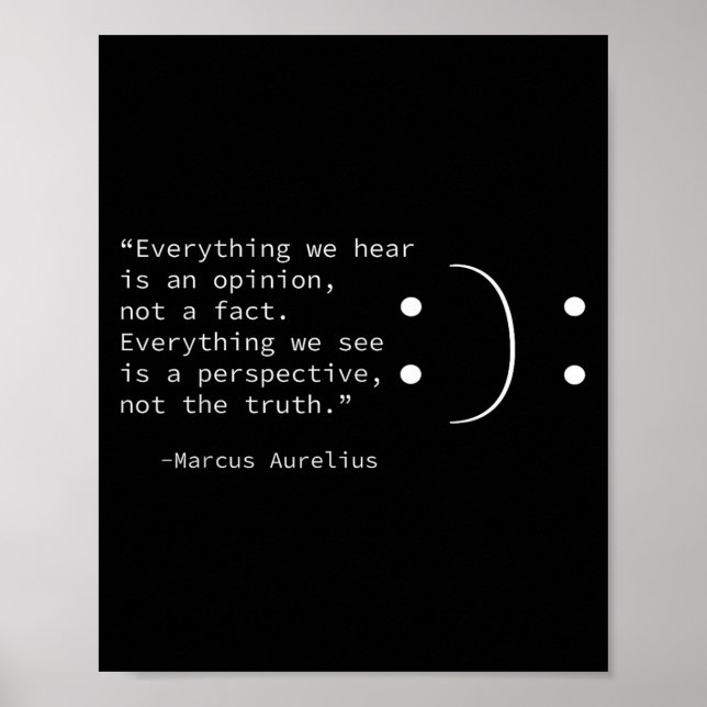 Affiche Citation Stoïque De Marcus Aurelius, Philosophe Du (Devant)