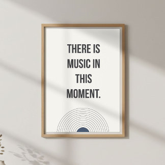 Affiche Citation sur la vie consciente. Minimalisme calme