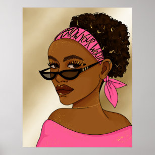 Affiche Citation sur l'autonomisation des femmes afro-amér