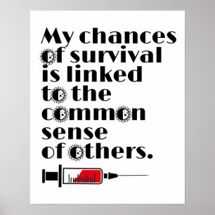 Affiche Citation sur mes chances de survie