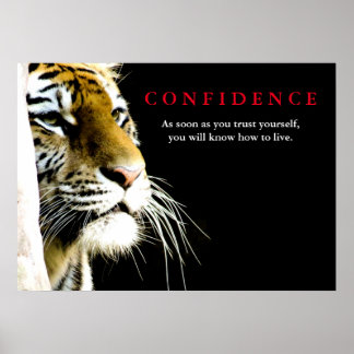 Affiche Citation Tiger Confiance Inspiration