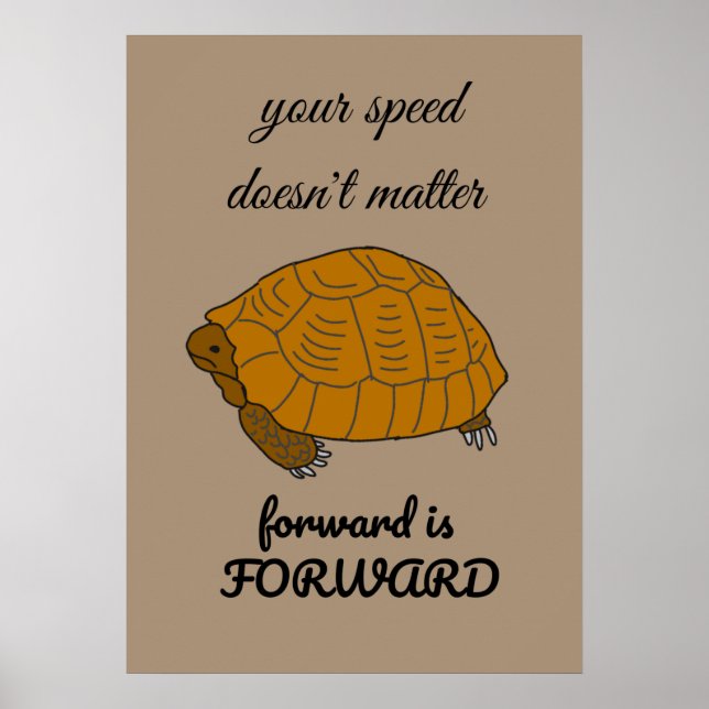 Affiche Citation tortue (Devant)