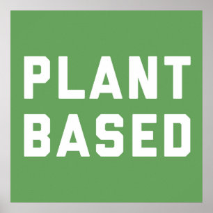 Affiche Citation Vegan Basée Sur Le plante