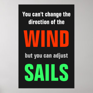 Affiche Citation verte rouge gris - Direction de succès Im