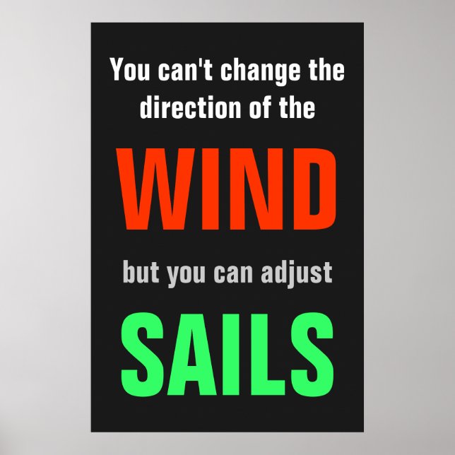 Affiche Citation verte rouge gris - Direction de succès Im (Devant)