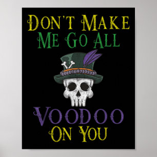 Affiche Citation Voodoo Drôle - Crâne de Docteur Sorcier M