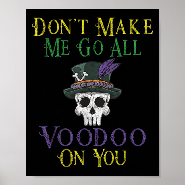 Affiche Citation Voodoo Drôle - Crâne de Docteur Sorcier M (Devant)