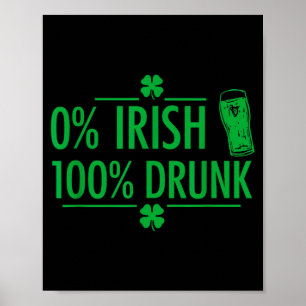 Affiche Citation zéro pour cent irlandais cent pour cent d