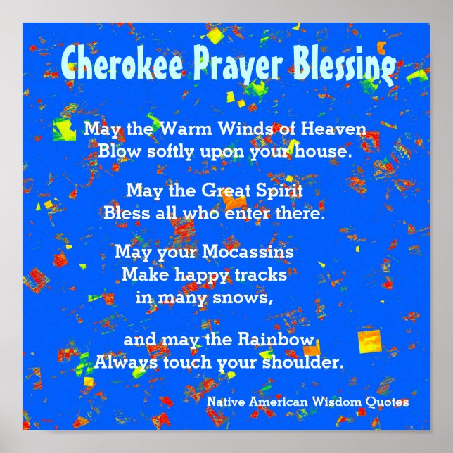 Affiche Citations amérindiennes de la sagesse (Devant)