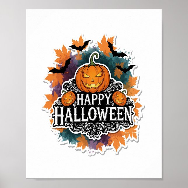 Affiche Citations amusantes et Éffrayantes d'Halloween Hap (Devant)