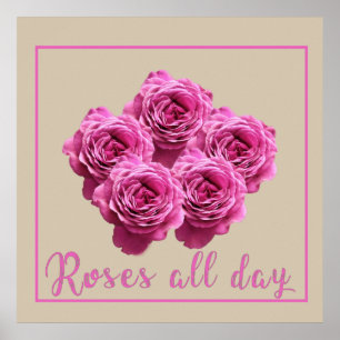 Affiche Citations amusantes sur les roses et l'amour