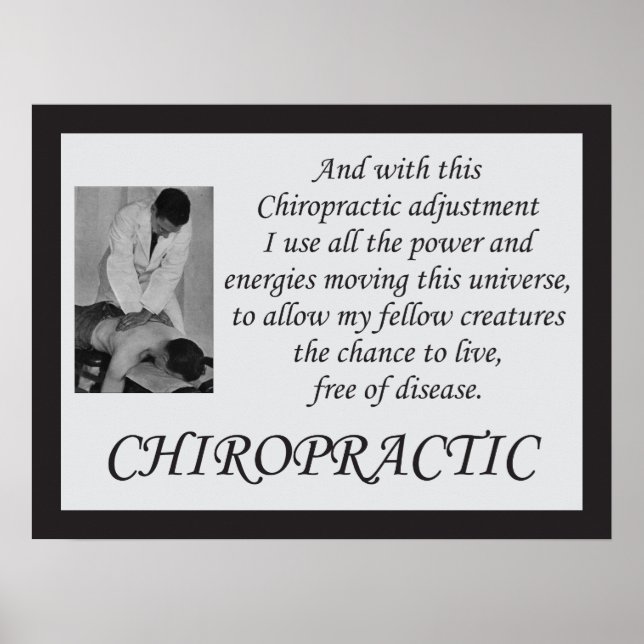 Affiche Citations d'ajustement chiropratique (Devant)