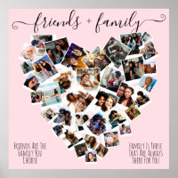 Citations d'amis et de famille Photo Heart Collage