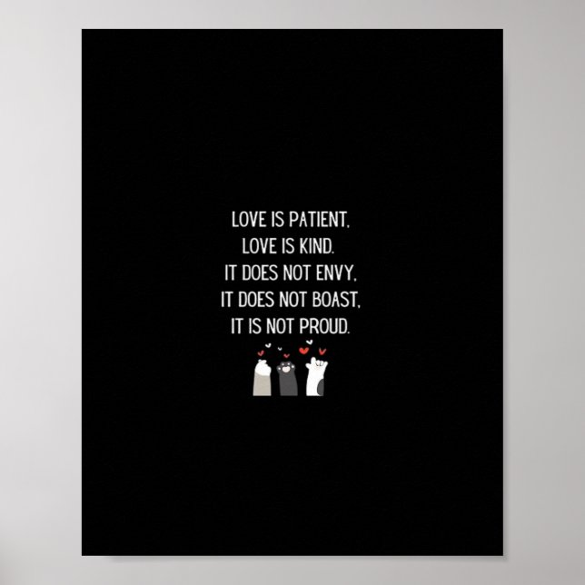 Affiche Citations d'amour de la Saint-Valentin L'amour est (Devant)