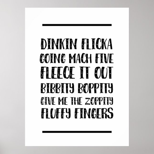 Affiche Citations de bureau amusantes Dinkin Flicka (Devant)