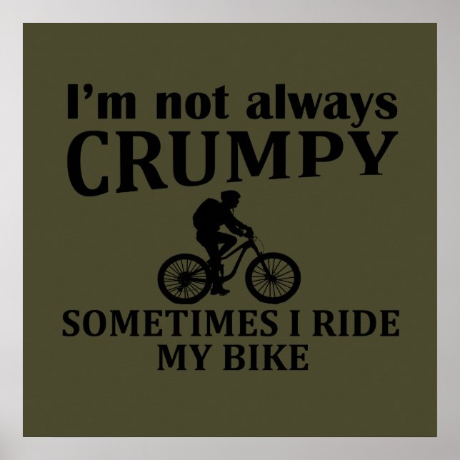 Affiche citations de cyclisme drôles (Devant)