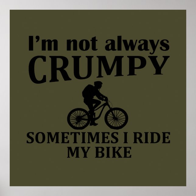 Affiche citations de cyclisme drôles (Devant)