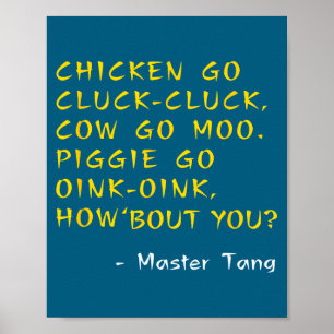 Affiche Citations de film Kung W drôles - Chicken Go Cluck