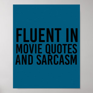 Affiche Citations de Films Fluides et T-Shirt de Sarcasme