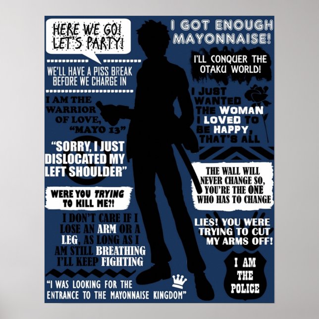 Affiche Citations de Gintama Hijikata Toshiro (Devant)