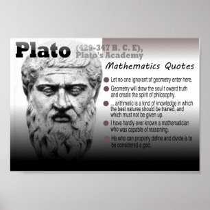 Affiche Citations de mathématiques de Platon