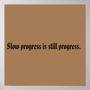 Affiche Citations de motivation de GYM et marron clair