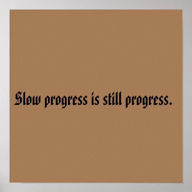 Affiche Citations de motivation de GYM et marron clair (Devant)