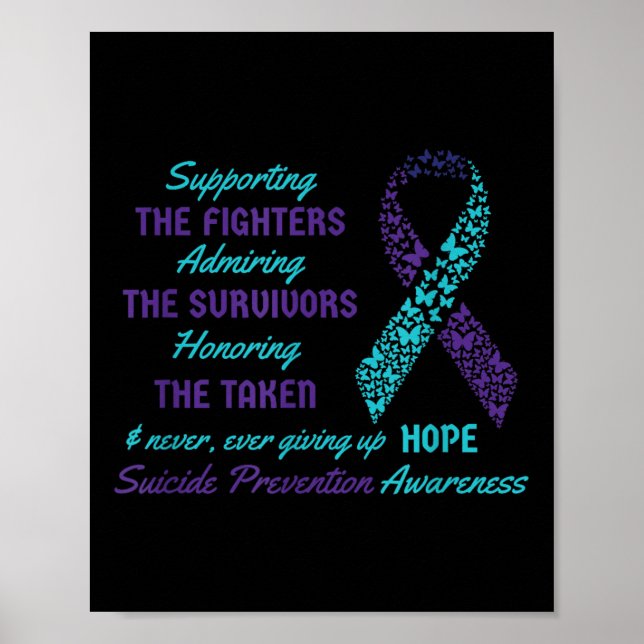 Affiche Citations de soutien au suicide Sensibilisation à  (Devant)