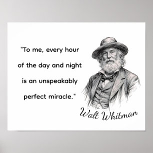 Affiche Citations de Walt Whitman pour la vie