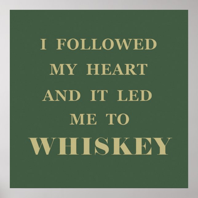 Affiche Citations de whisky drôles citations de boisson (Devant)