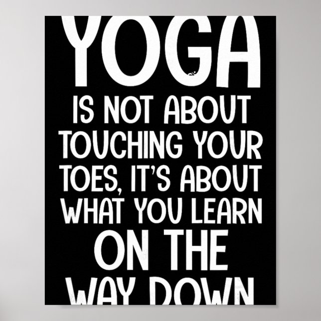 Affiche Citations de yoga Le yoga n'est pas une question d (Devant)