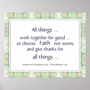 Affiche Citations d'encouragement de la Bible verte