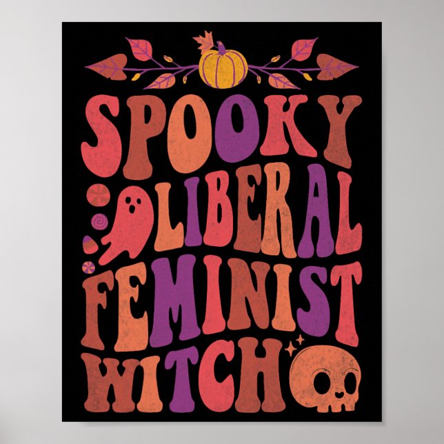 Affiche Citations d'Halloween féministes sorcières libéral (Devant)