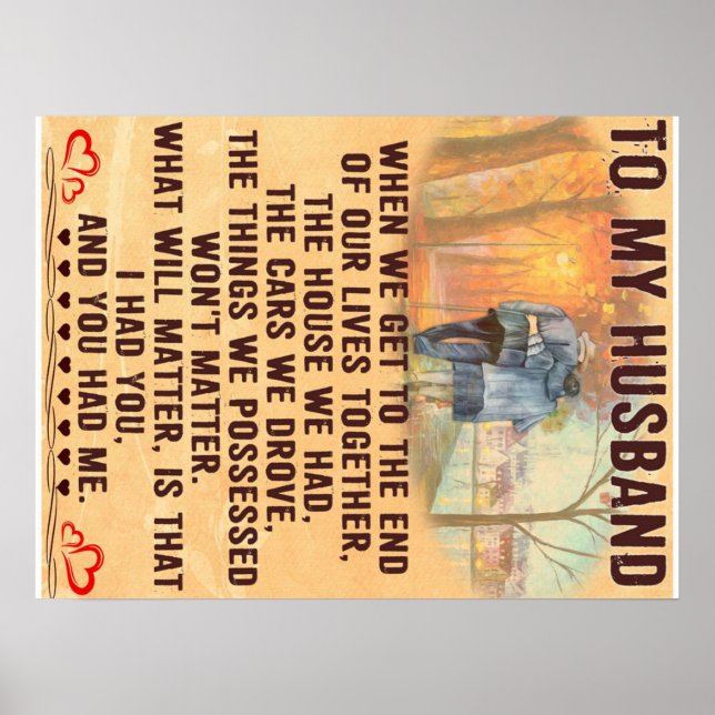Affiche Citations Drôle Cadeau Au Mari | Cadeau pour père  (Devant)