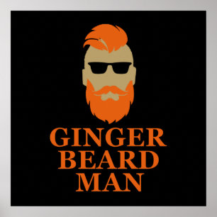 Affiche Citations drôles barbu barbe rousse
