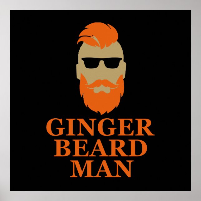 Affiche Citations drôles barbu barbe rousse  (Devant)