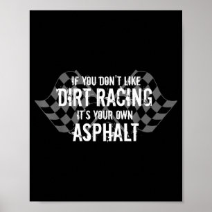 Affiche Citations drôles de course sur piste en terre si v