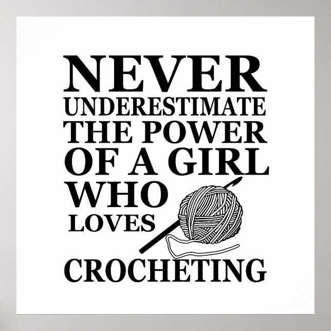 Affiche Citations drôles de crochet cadeau pour crocheteur (Devant)