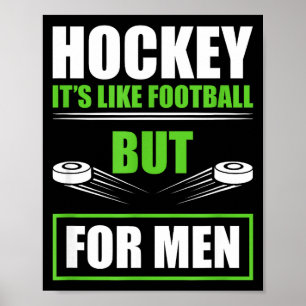 Affiche Citations drôles de hockey Fête des pères Hockey m