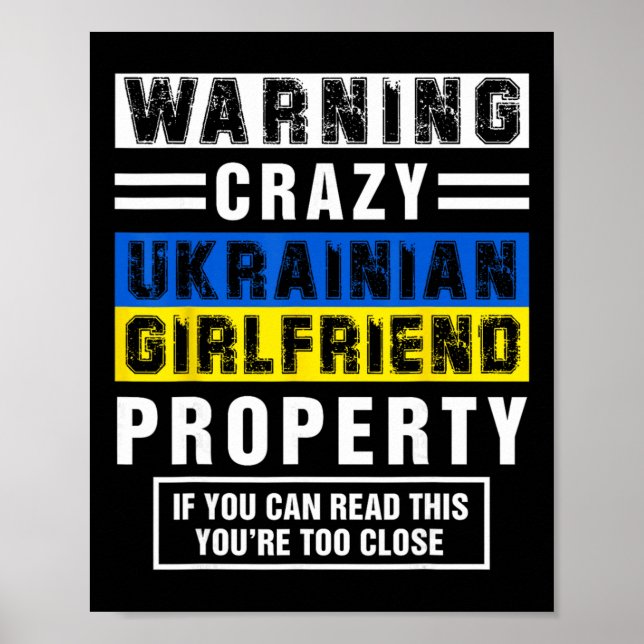Affiche Citations drôles de petite amie ukrainienne dicton (Devant)