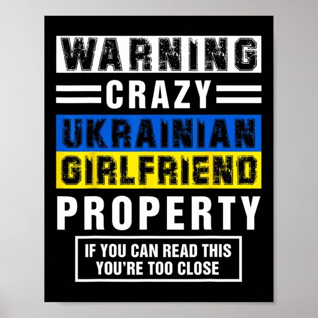 Affiche Citations drôles de petite amie ukrainienne dicton (Devant)