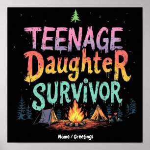 Affiche Citations drôles de survie de fille adolescente po