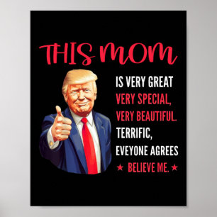 Affiche Citations drôles de Trump pour la fête des mères C